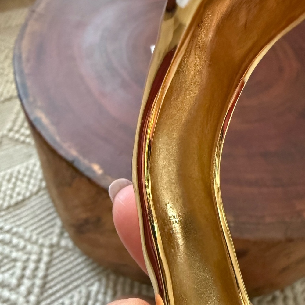 Alexis Bittar Gold Sculptural High-Shine Dome Bangle - Picture 8 of 8